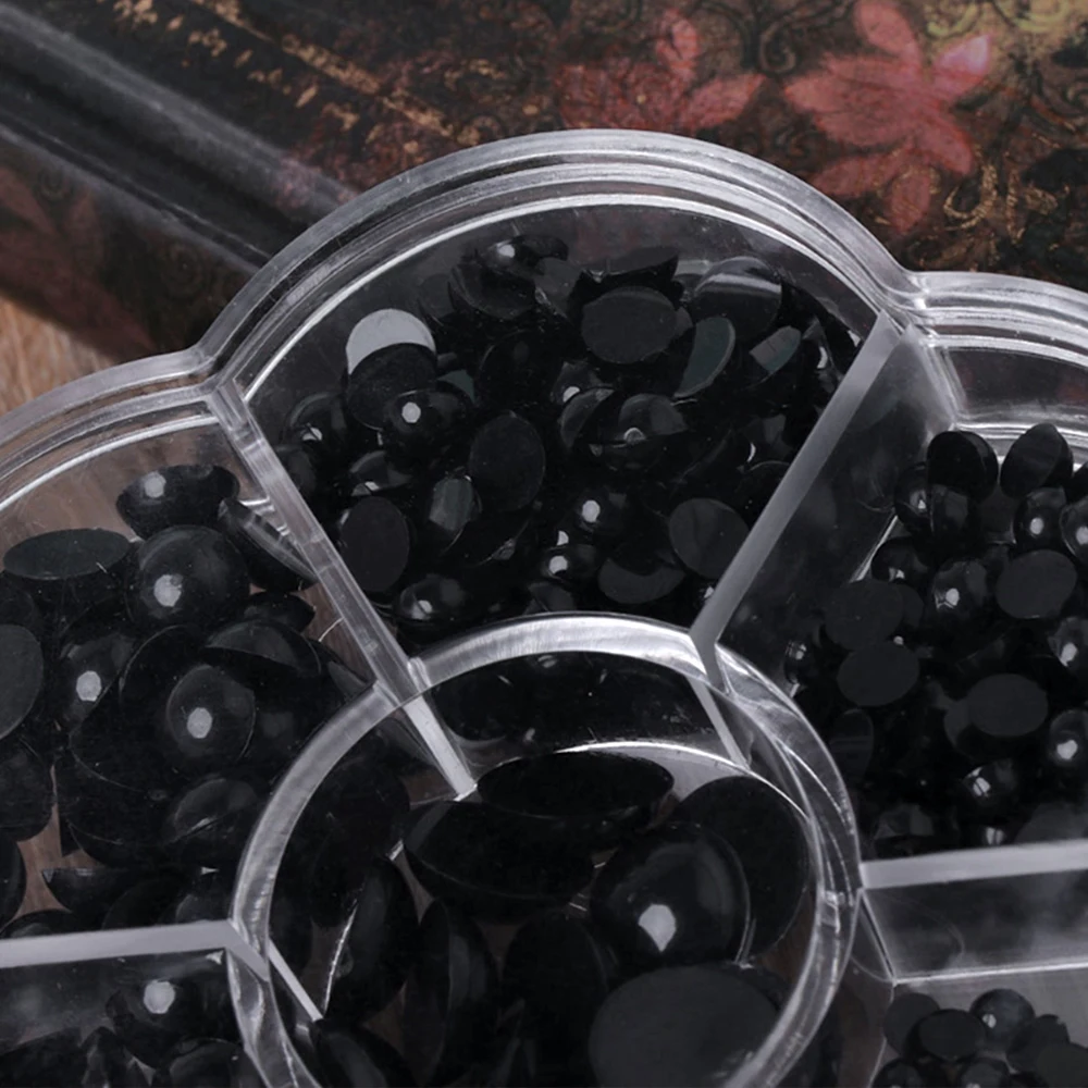 100/500pcs DIY 3-12mm Round Flat Black Eyes Plastic Eyes Eyes for Dolls Making Doll Toys Teddy Bear Eyes Doll Eyes Accessories