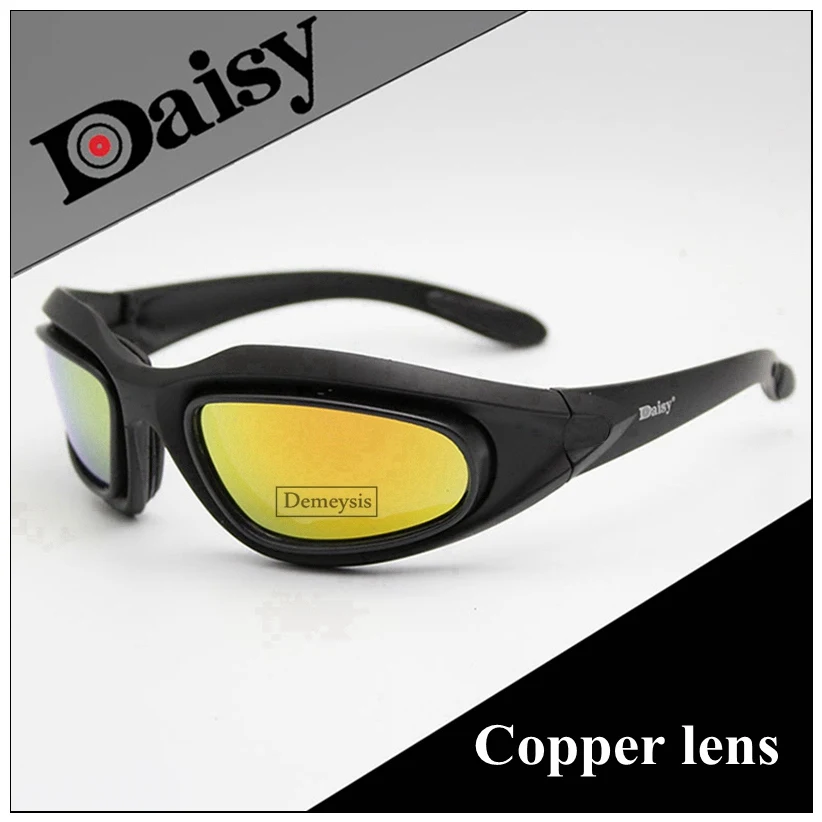 Daisy Polarized Tactical Sunglasses Men Airsoft Hunting Shooting Glasses UV400 Protection Desert Hiking Goggles