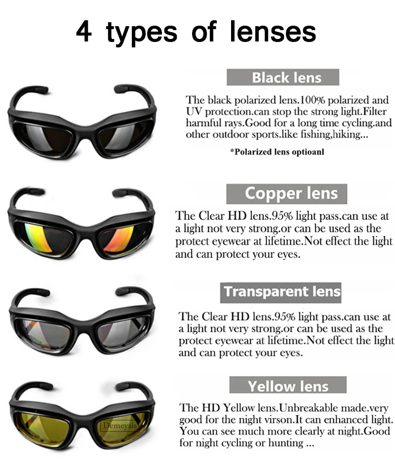 Daisy Polarized Tactical Sunglasses Men Airsoft Hunting Shooting Glasses UV400 Protection Desert Hiking Goggles