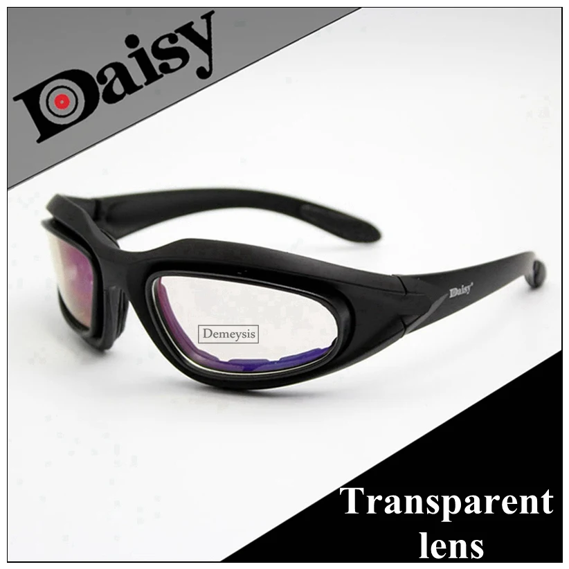 Daisy Polarized Tactical Sunglasses Men Airsoft Hunting Shooting Glasses UV400 Protection Desert Hiking Goggles
