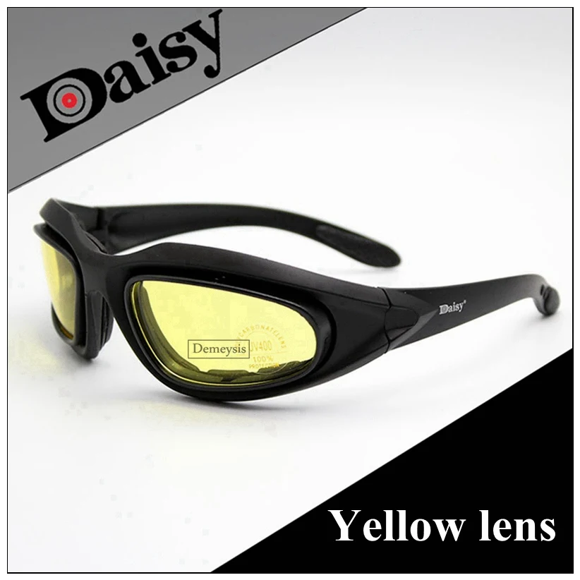 Daisy Polarized Tactical Sunglasses Men Airsoft Hunting Shooting Glasses UV400 Protection Desert Hiking Goggles