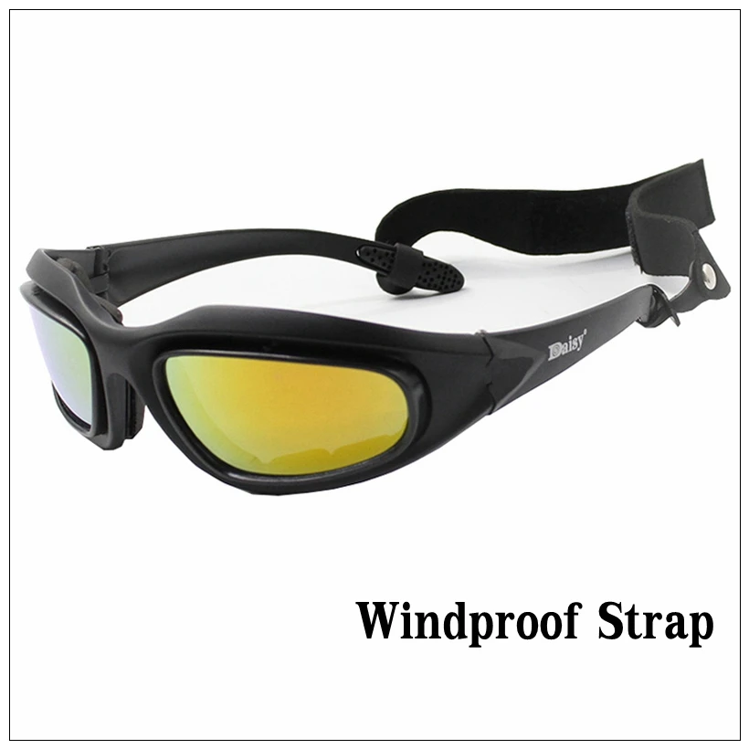 Daisy Polarized Tactical Sunglasses Men Airsoft Hunting Shooting Glasses UV400 Protection Desert Hiking Goggles