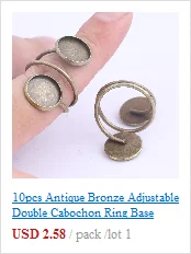 10pcs Rose Gold Black Stainless Steel Post Stud Earring Base Settings 6mm 8mm 10mm Dia Blank Cabochon Bezel Findings