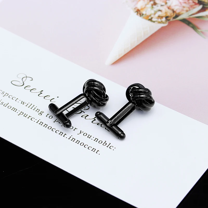 new golden silver black color round ball cufflinks for men jewelry accessories suit gentleman cuff link