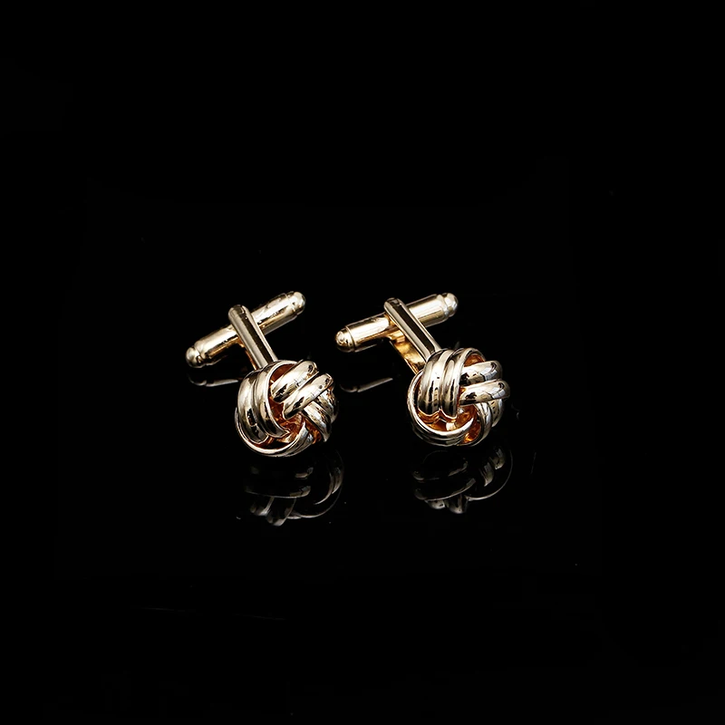 new golden silver black color round ball cufflinks for men jewelry accessories suit gentleman cuff link
