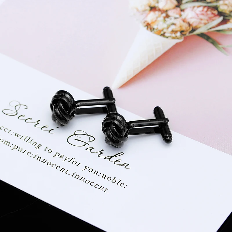 new golden silver black color round ball cufflinks for men jewelry accessories suit gentleman cuff link