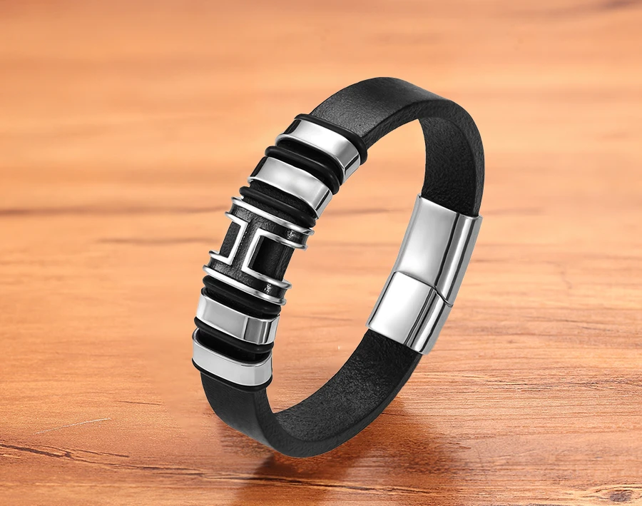 TYO Stainless Steel Men Women Spain Germany France Italy Argentina National Flag PU Leather Bracelets Handmade Jewelry