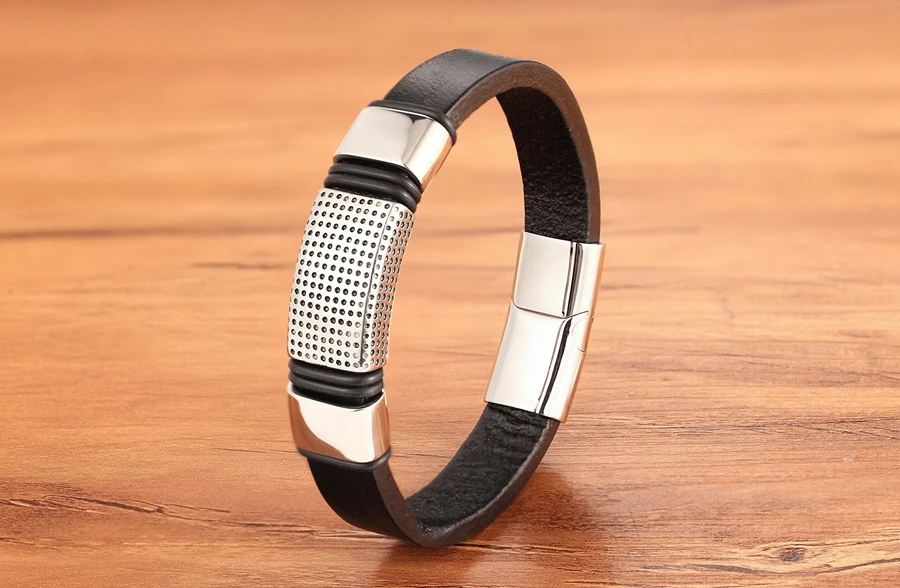 TYO Stainless Steel Men Women Spain Germany France Italy Argentina National Flag PU Leather Bracelets Handmade Jewelry