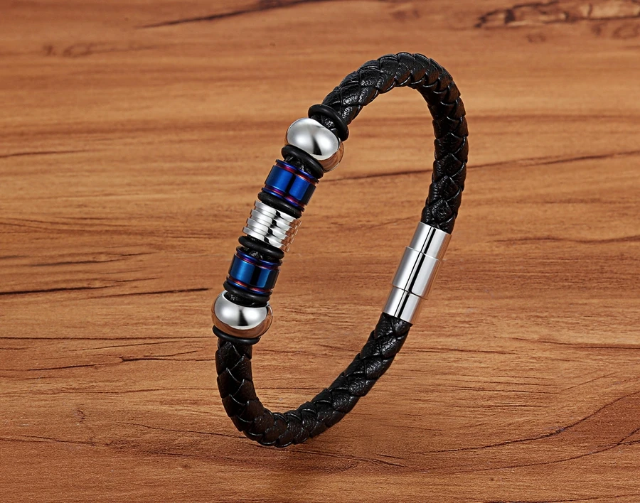 TYO Stainless Steel Men Women Spain Germany France Italy Argentina National Flag PU Leather Bracelets Handmade Jewelry