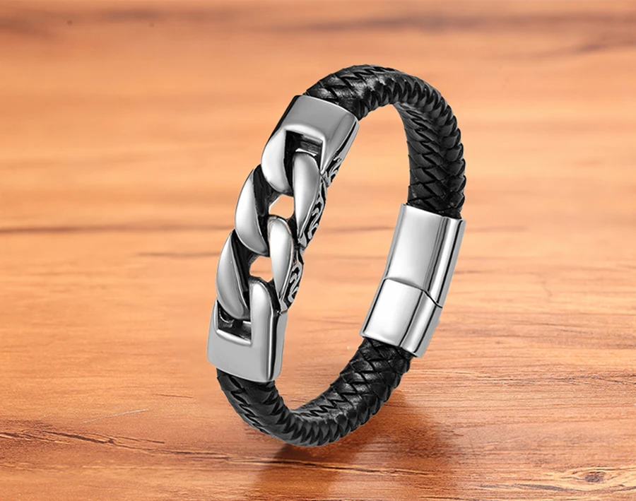 TYO Stainless Steel Men Women Spain Germany France Italy Argentina National Flag PU Leather Bracelets Handmade Jewelry