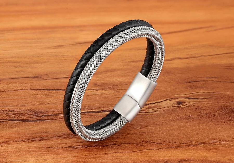TYO Stainless Steel Men Women Spain Germany France Italy Argentina National Flag PU Leather Bracelets Handmade Jewelry
