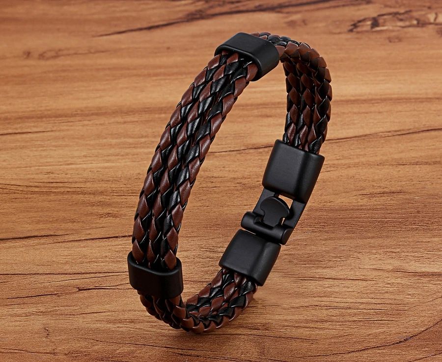 TYO Stainless Steel Men Women Spain Germany France Italy Argentina National Flag PU Leather Bracelets Handmade Jewelry