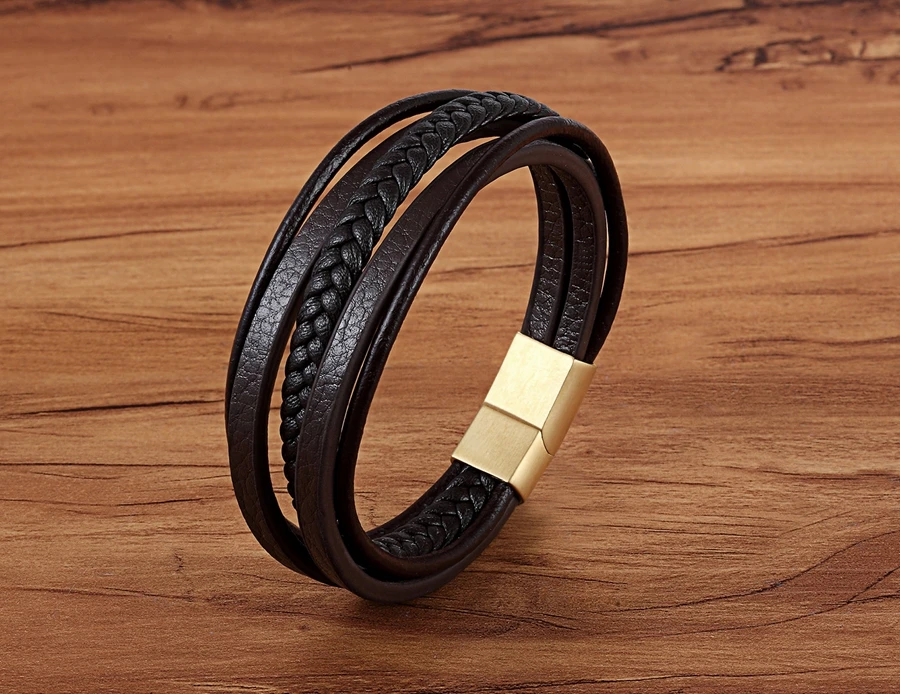 TYO Stainless Steel Men Women Spain Germany France Italy Argentina National Flag PU Leather Bracelets Handmade Jewelry