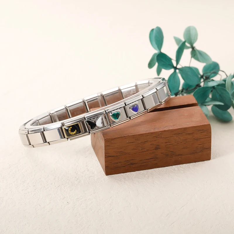Hapiship New Fashion Women Jewelry 9mm Width Color Stainless Steel Bracelet Bangle Girls Wedding Gift G108