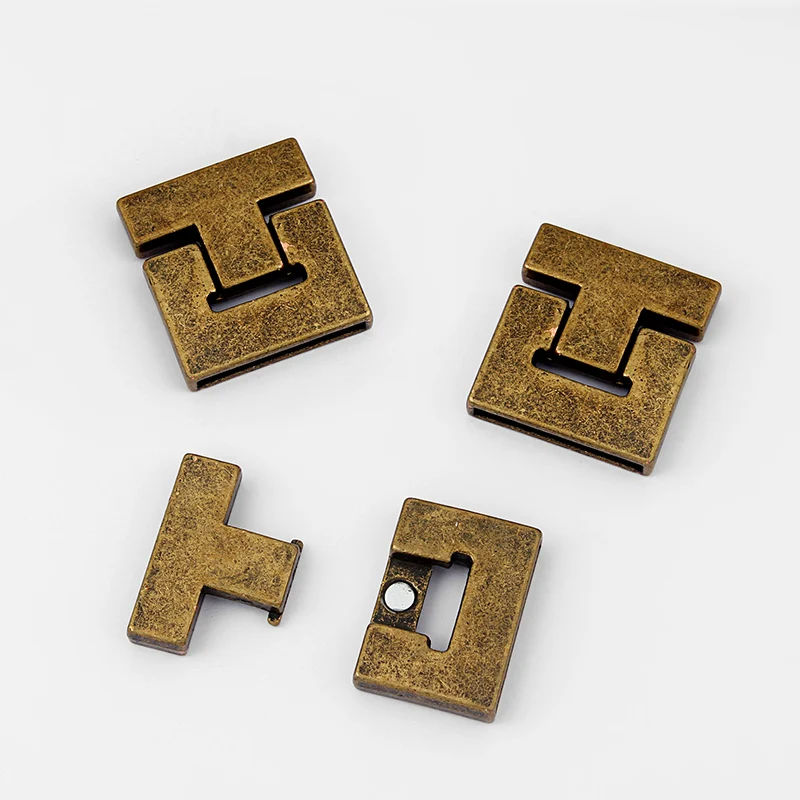 3Sets Alloy Flat Strong Magnetic Clasp Connectors Fitting 15/20/25/30mm Flat Leather Cord For DIY Bracelets Jewelry Making