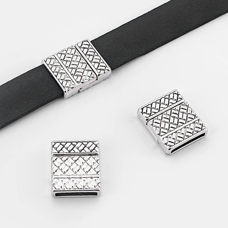 3Sets Alloy Flat Strong Magnetic Clasp Connectors Fitting 15/20/25/30mm Flat Leather Cord For DIY Bracelets Jewelry Making
