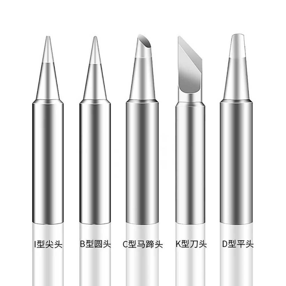 5pcs Solder Tips Soldering Solder Iron Tips Head Bit For 936/937/938/969 Soldering Station Soldering Tools For Welding Accessory