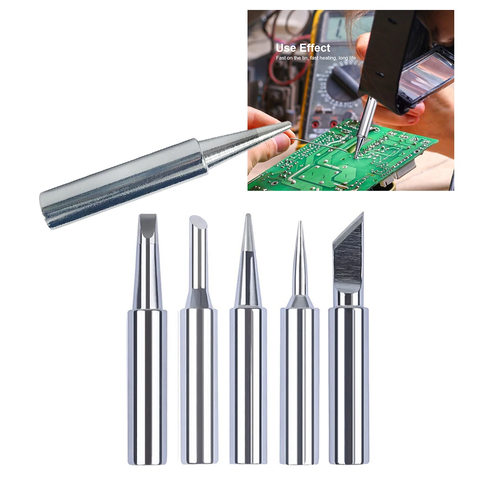 5pcs Solder Tips Soldering Solder Iron Tips Head Bit For 936/937/938/969 Soldering Station Soldering Tools For Welding Accessory
