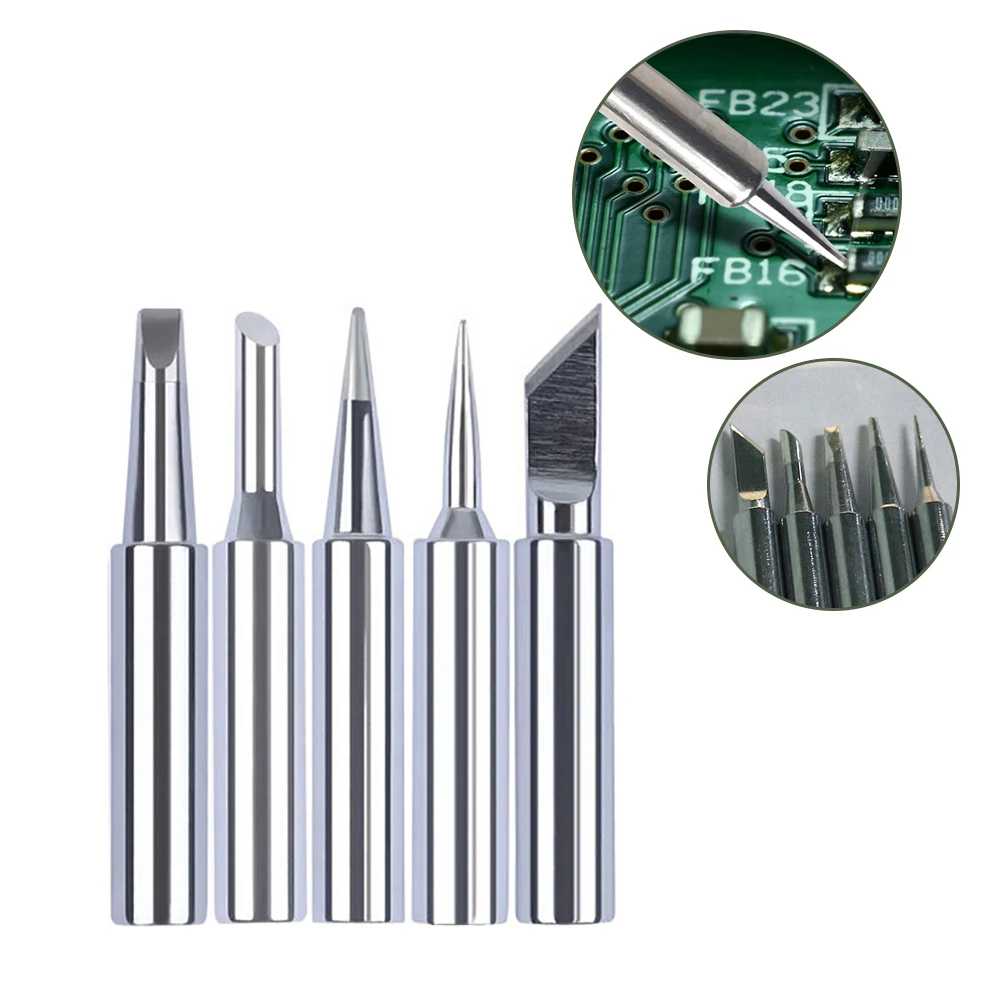 5pcs Solder Tips Soldering Solder Iron Tips Head Bit For 936/937/938/969 Soldering Station Soldering Tools For Welding Accessory