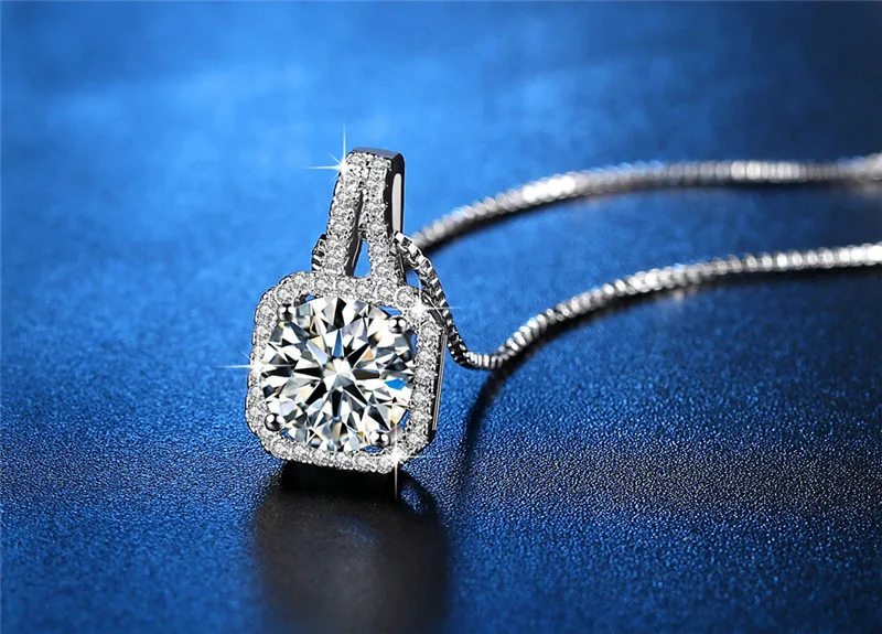 CC Necklaces Pendants For Women Cubic Zirconia Yellow Square Stone White Gold Plated Wedding Engagement Jewelry CCN501