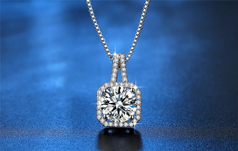 CC Necklaces Pendants For Women Cubic Zirconia Yellow Square Stone White Gold Plated Wedding Engagement Jewelry CCN501