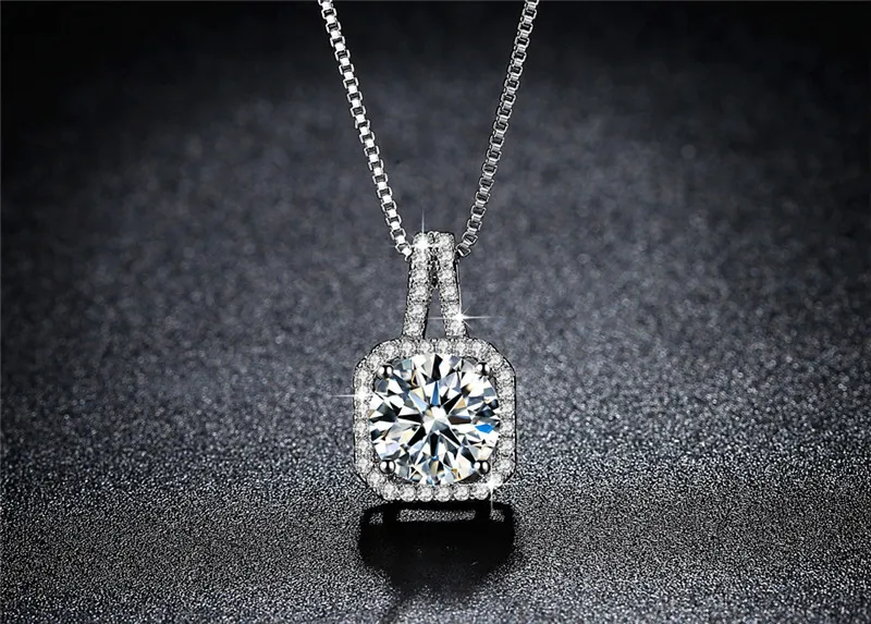 CC Necklaces Pendants For Women Cubic Zirconia Yellow Square Stone White Gold Plated Wedding Engagement Jewelry CCN501