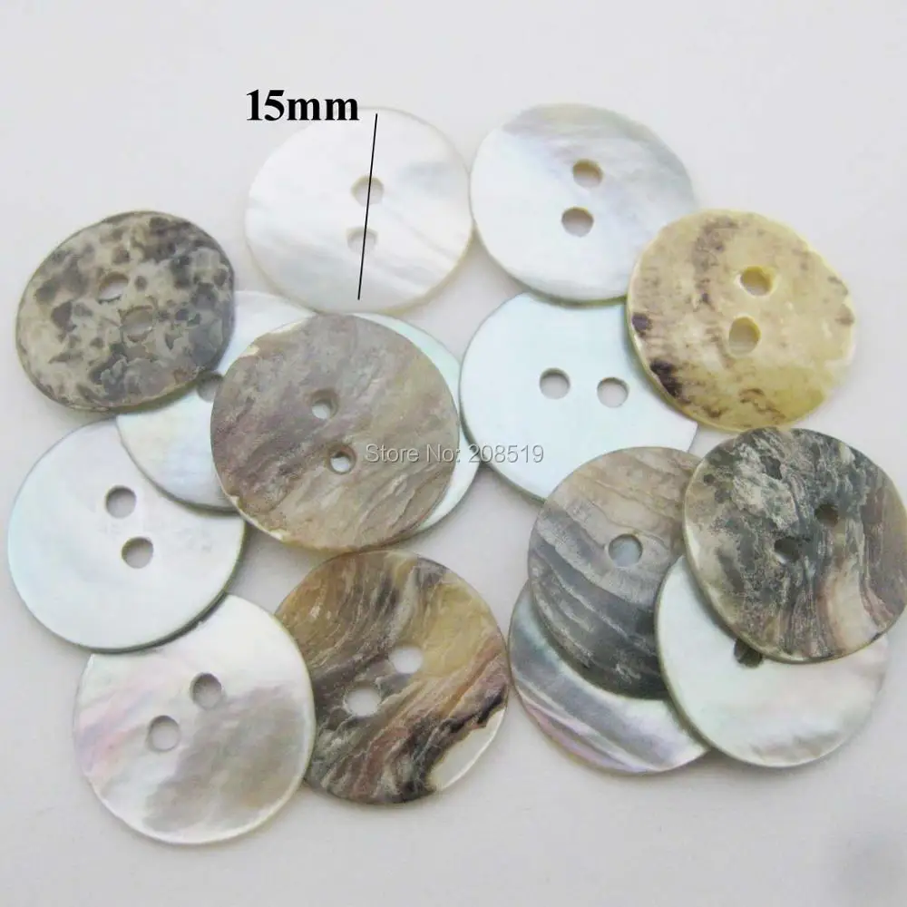 NBNNKG Nature Sea Shell Made Shirt Buttons 30Pcs Multisizes Sewing Garment Fit DIY Craft Ornament Seashell Botoes