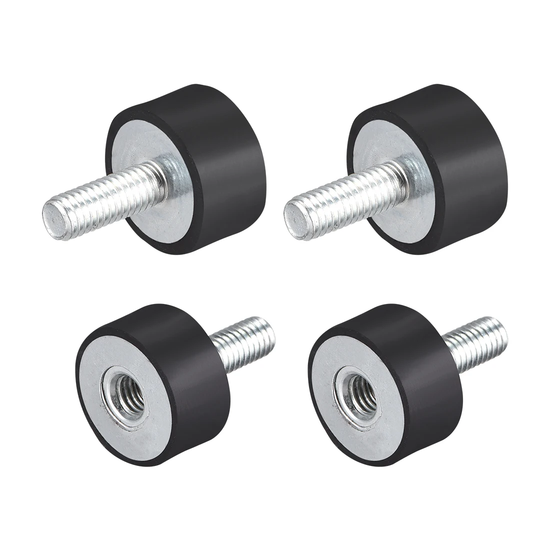 4Pcs M4 M6 M8 Thread Male Female Rubber Shock Absorber Crash Pad Damper Bobbin Mount Anti Vibration Isolator Type VD for Bicycle
