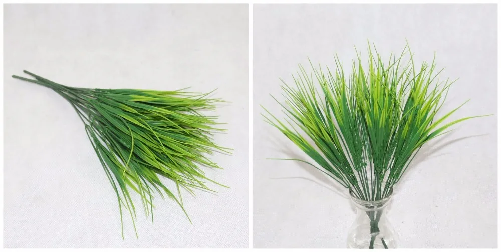 YO CHO Artificial Plastic Plants for Home Garden Decoration Fern Grass Wedding Wall Outdoor Decor Green Leaf Artificial Flowers
