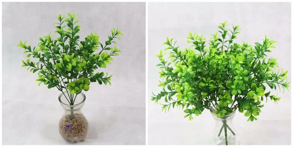 YO CHO Artificial Plastic Plants for Home Garden Decoration Fern Grass Wedding Wall Outdoor Decor Green Leaf Artificial Flowers