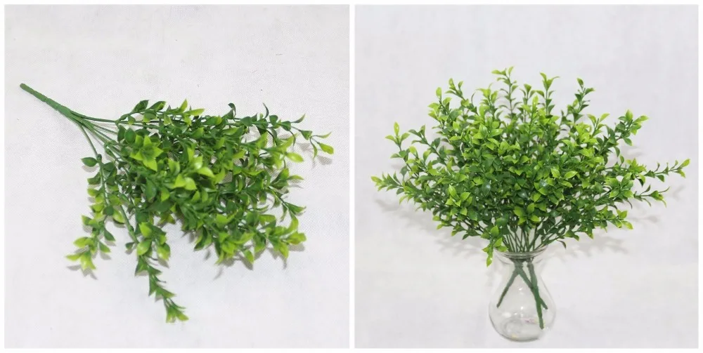 YO CHO Artificial Plastic Plants for Home Garden Decoration Fern Grass Wedding Wall Outdoor Decor Green Leaf Artificial Flowers