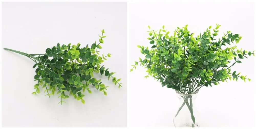 YO CHO Artificial Plastic Plants for Home Garden Decoration Fern Grass Wedding Wall Outdoor Decor Green Leaf Artificial Flowers