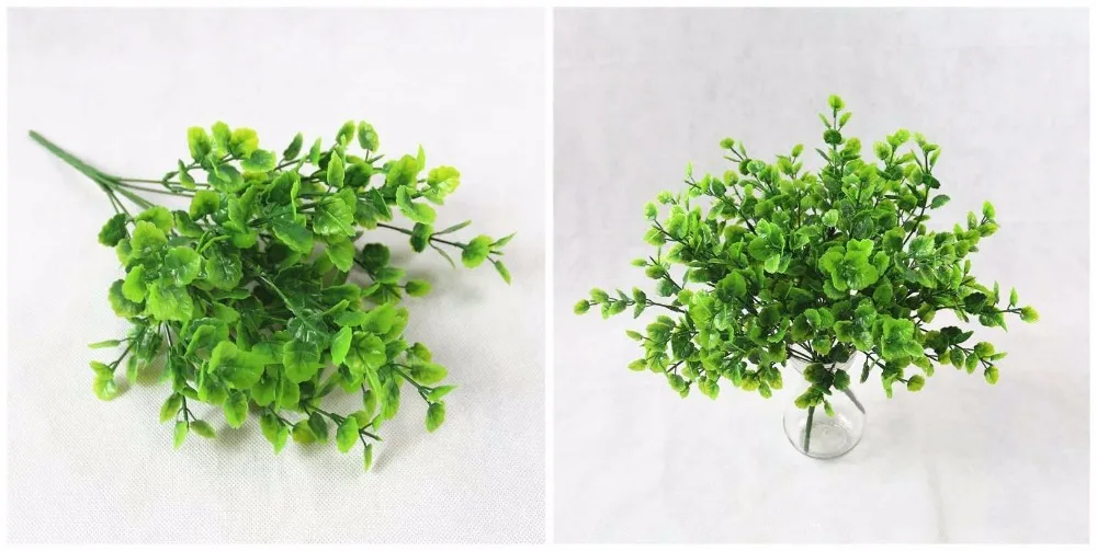 YO CHO Artificial Plastic Plants for Home Garden Decoration Fern Grass Wedding Wall Outdoor Decor Green Leaf Artificial Flowers