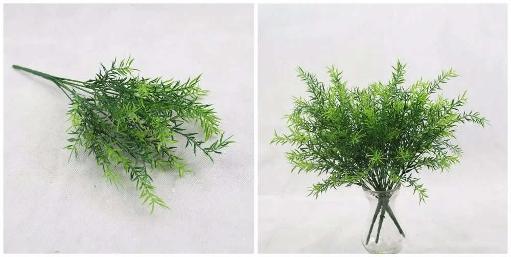 YO CHO Artificial Plastic Plants for Home Garden Decoration Fern Grass Wedding Wall Outdoor Decor Green Leaf Artificial Flowers
