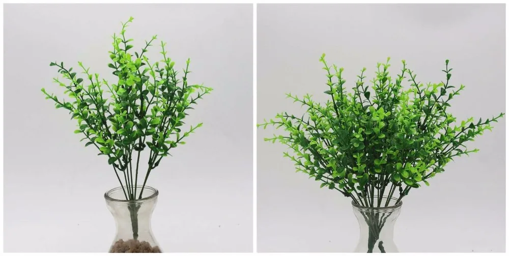 YO CHO Artificial Plastic Plants for Home Garden Decoration Fern Grass Wedding Wall Outdoor Decor Green Leaf Artificial Flowers