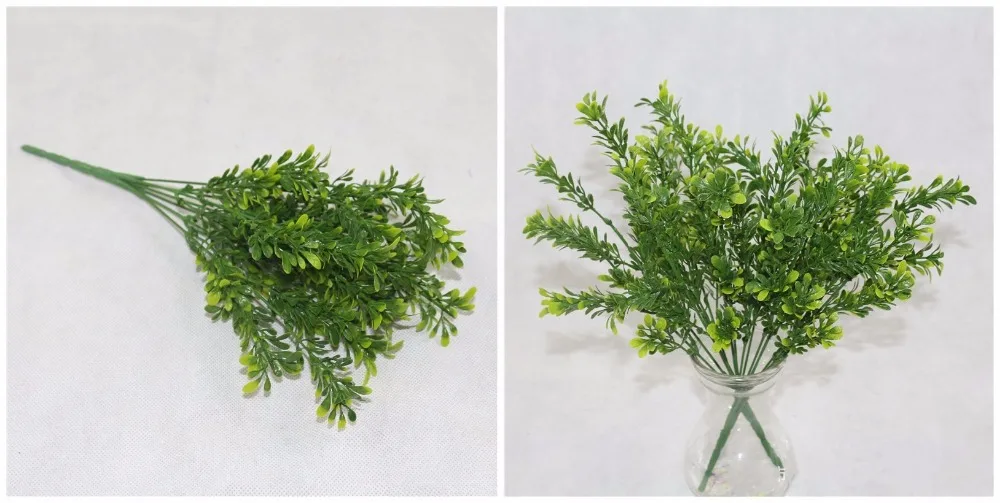 YO CHO Artificial Plastic Plants for Home Garden Decoration Fern Grass Wedding Wall Outdoor Decor Green Leaf Artificial Flowers