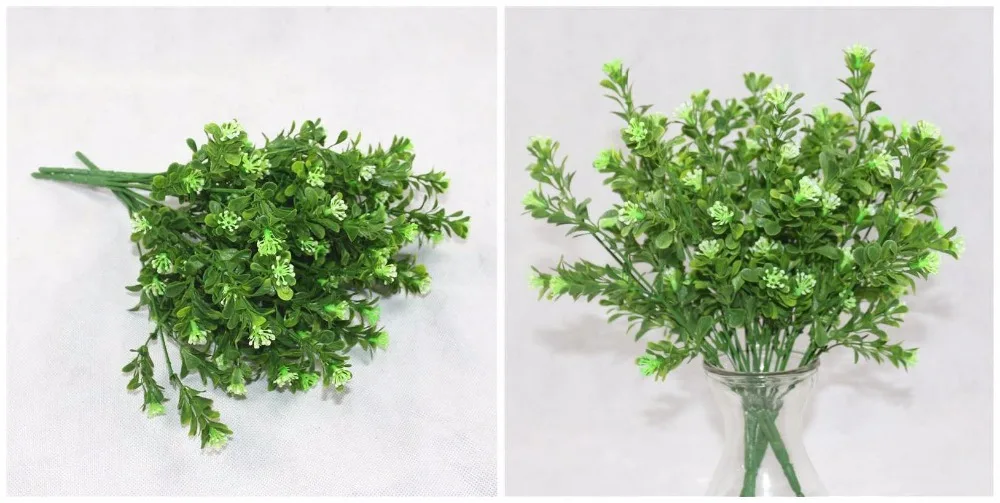 YO CHO Artificial Plastic Plants for Home Garden Decoration Fern Grass Wedding Wall Outdoor Decor Green Leaf Artificial Flowers