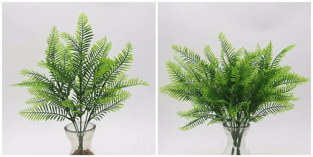 YO CHO Artificial Plastic Plants for Home Garden Decoration Fern Grass Wedding Wall Outdoor Decor Green Leaf Artificial Flowers