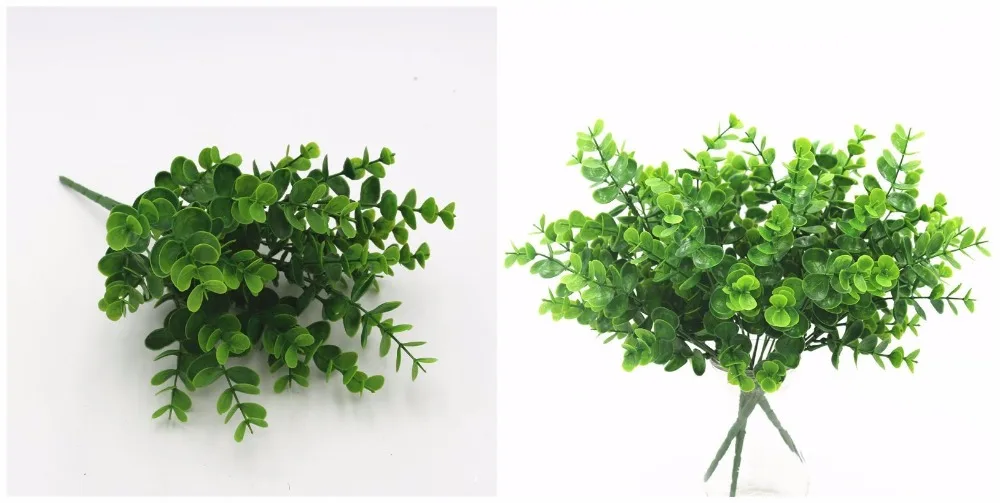 YO CHO Artificial Plastic Plants for Home Garden Decoration Fern Grass Wedding Wall Outdoor Decor Green Leaf Artificial Flowers