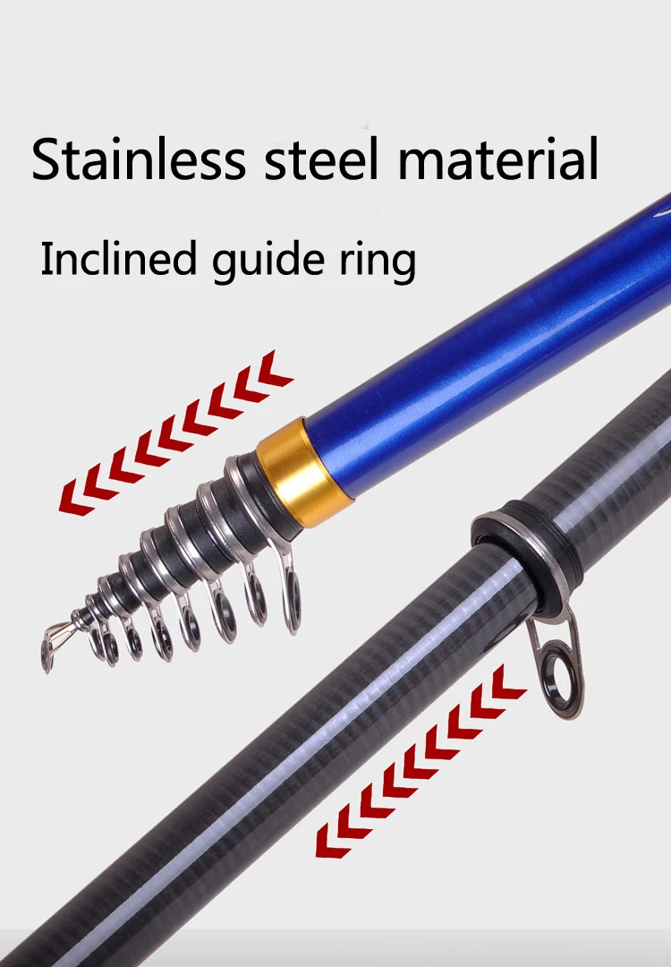 Carbon fiber 3.6M 4.5M 5.4M 6.3M Spinning Fishing Rod M Power Telescopic Rock Fishing Rod Carp Feeder Rod Surf Spinning Rod