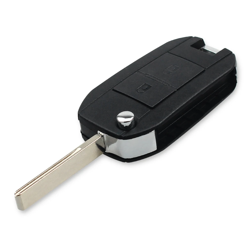 KEYYOU Modified Flip Folding Car Key Shell For Peugeot 307 107 207 407 Citroen C2 C3 Xsara Remote 2 Button Key Case HU83 Blade