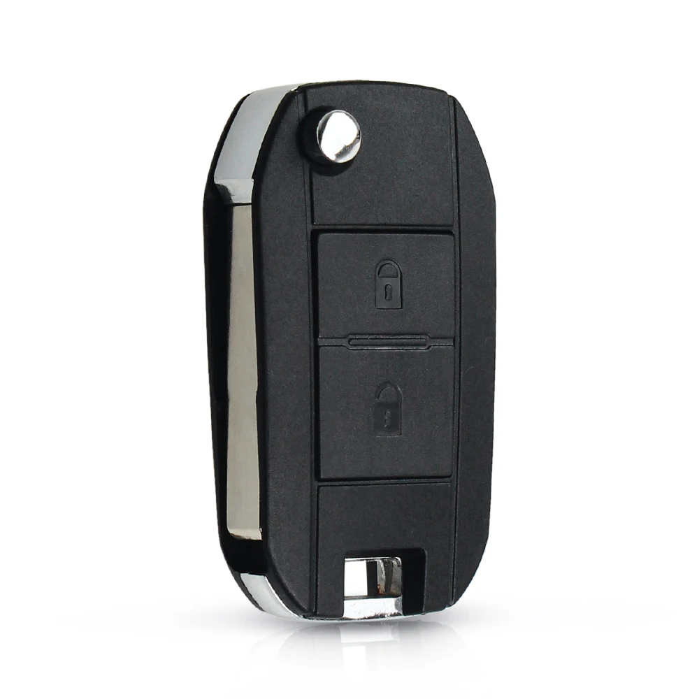 KEYYOU Modified Flip Folding Car Key Shell For Peugeot 307 107 207 407 Citroen C2 C3 Xsara Remote 2 Button Key Case HU83 Blade