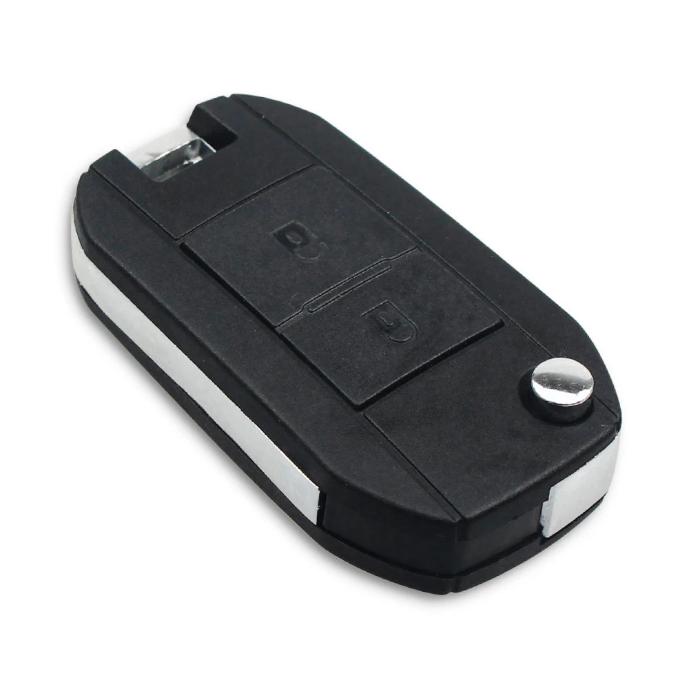 KEYYOU Modified Flip Folding Car Key Shell For Peugeot 307 107 207 407 Citroen C2 C3 Xsara Remote 2 Button Key Case HU83 Blade