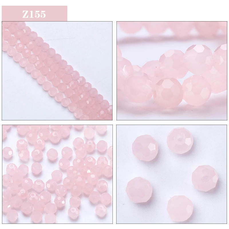 3 4 6 8mm Round Crystal Beads Faceted Transparent Glass Beads Loose Spacer Beads for Jewerly Making Needlework Bracelet Necklace
