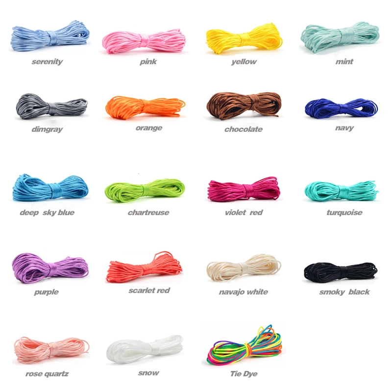 LOFCA Colorful Nylon Cord Baby Teether Pacifier Clip Accessories DIY For Teething Necklace Jewelry Pendant Making