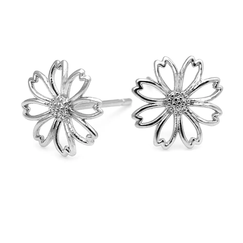 18K Gold Color Brass 3D Special Flower Branchs Stud Earrings Pins Jewelry Earrings Making Supplies Diy Findings Accessories