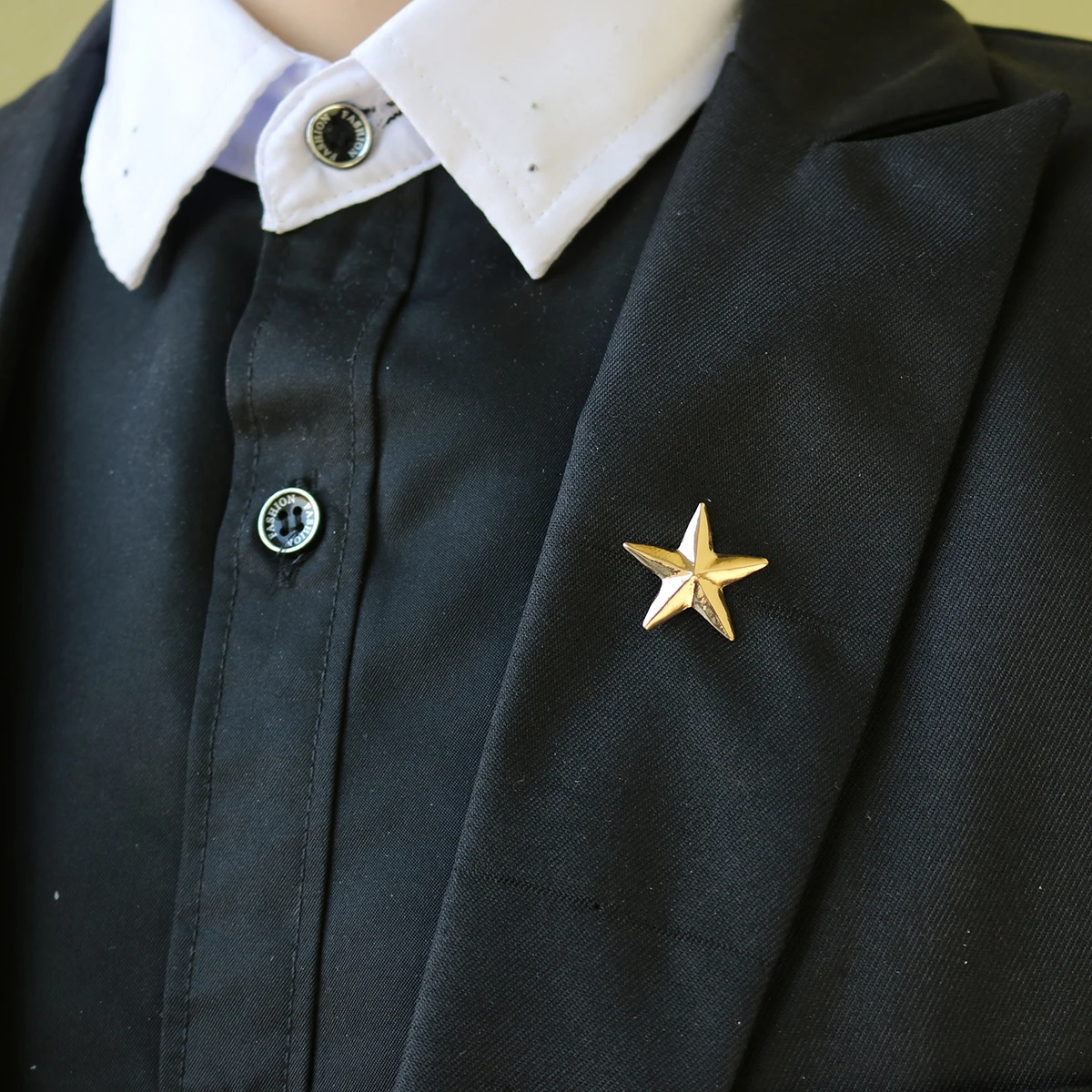 Little Star Brooch Badge Men's and Women's Blouses Five Pointed Metal Lapel Pin Stars Shirt Collar Pins and Brooches Accessories