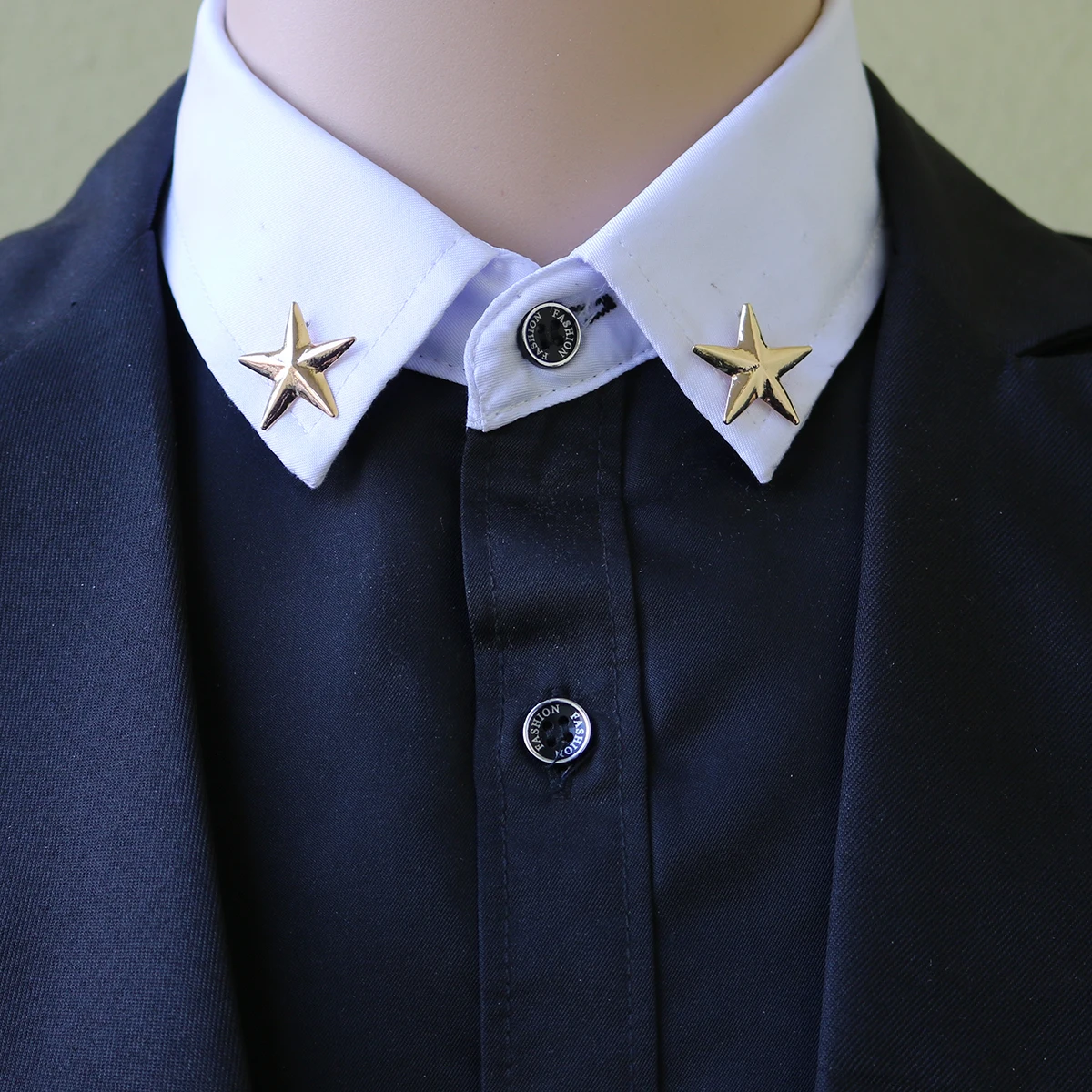 Little Star Brooch Badge Men's and Women's Blouses Five Pointed Metal Lapel Pin Stars Shirt Collar Pins and Brooches Accessories