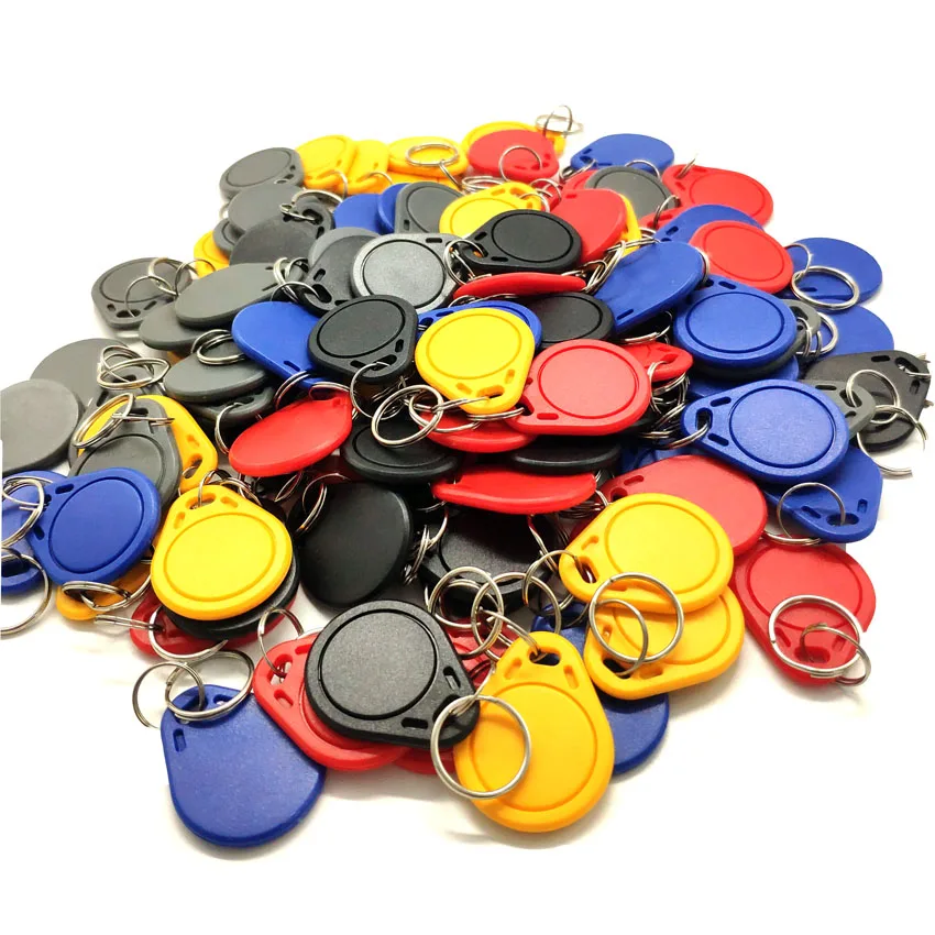 100pcs/Lot 13.56MHz Writable UID Rewritable Block 0 RFID Tag Key Fob for Clone 13.56MHz Card Tags Copy RFID Cards