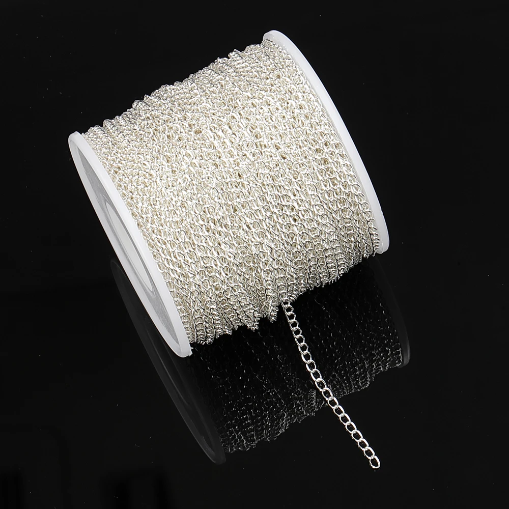10meters/roll Stainless Steel Chains 2/3/5mm Gold Necklace Chains For Bracelet Extension Chain DIY Jewelry Components No Fade
